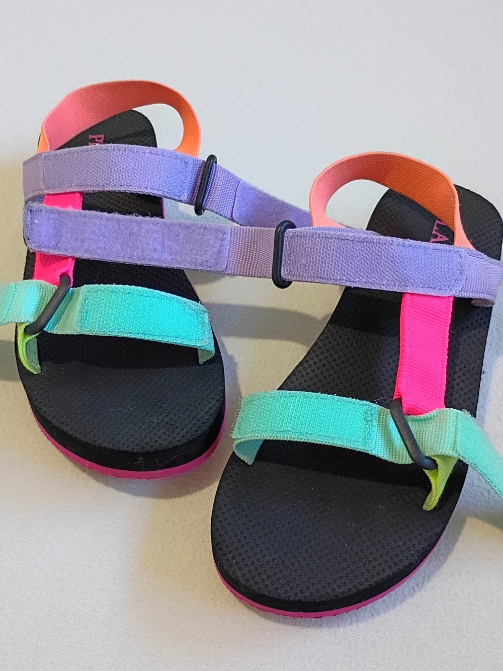 The Children's Place Girls Colorblock Webbed Sandals Size 11/12